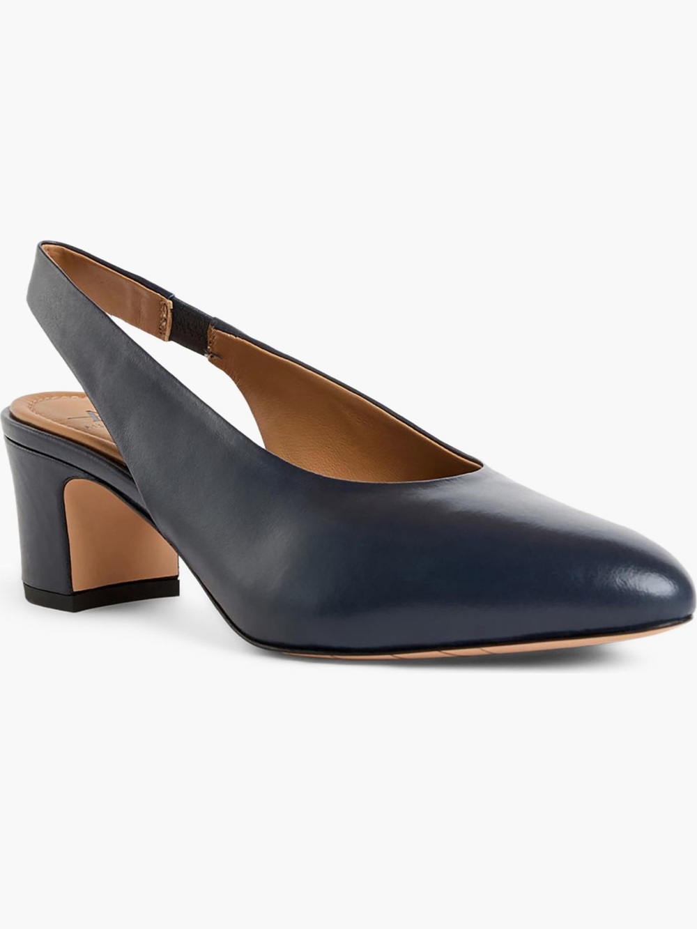 NEW Aquatalia Trevi Slingback Pump in Navy Nappa